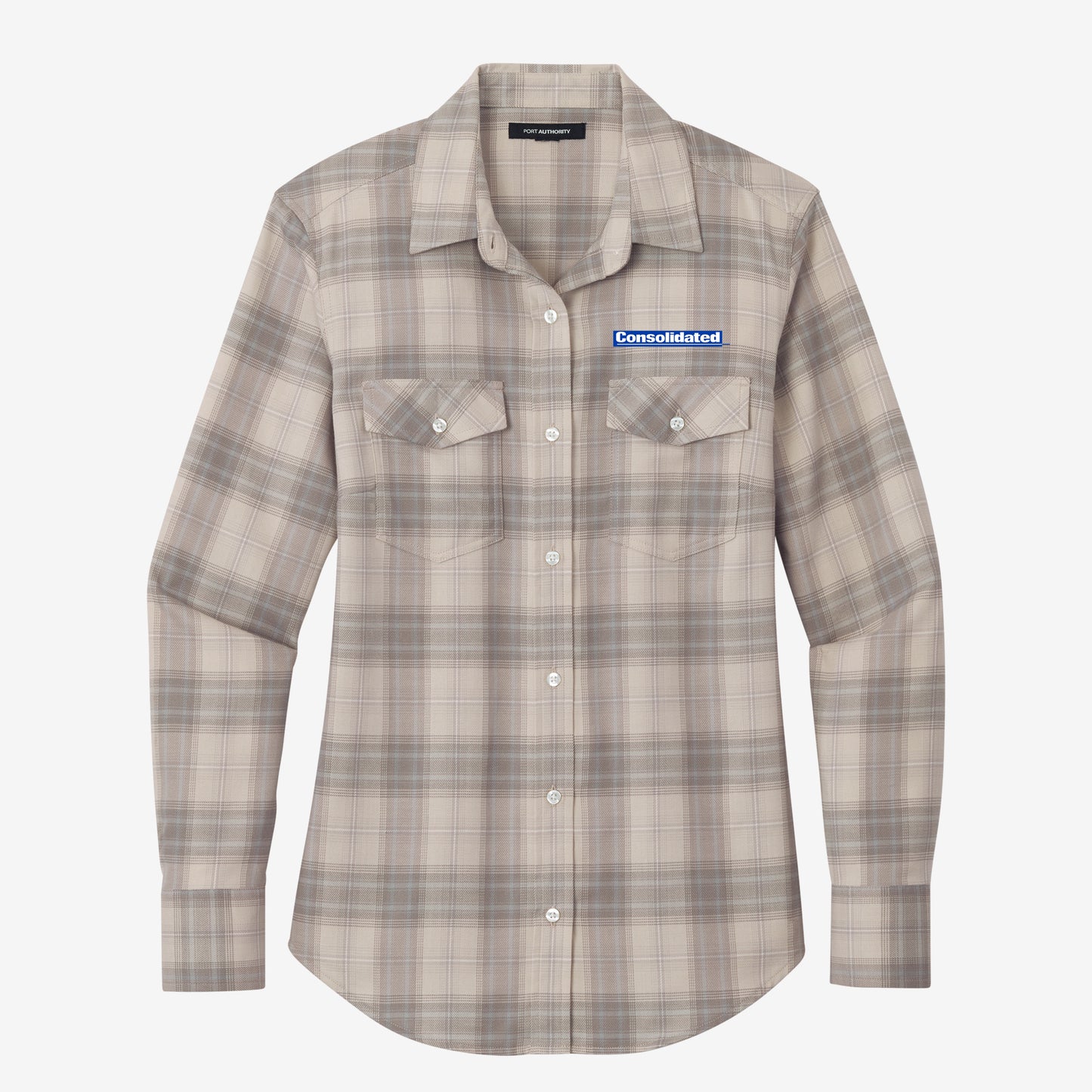 Port Authority Ladies Long Sleeve Ombre Plaid Shirt